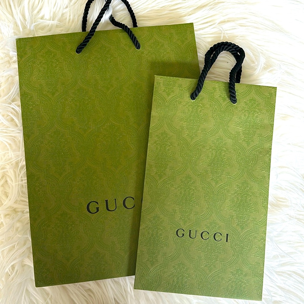Gucci 2 pack of shopping bag totes. You get 2 sizes. Authentic